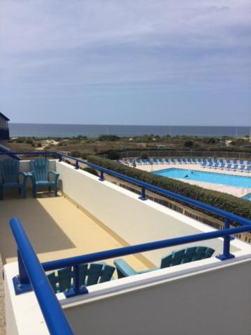 Bleu Marine Vue Ocean, 2 Chambres, Terrasse 30M2, Parking Privatif Et Piscine En Ete Лакано Экстерьер фото